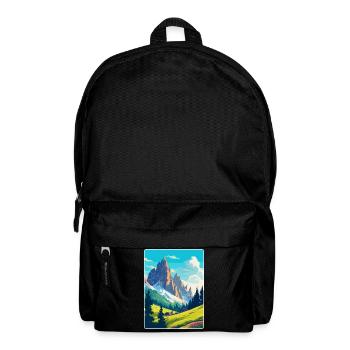 Dolomiten Italien Vintage Reiseplakat Souvenir WPA - Rucksack - Schwarz - Vorne