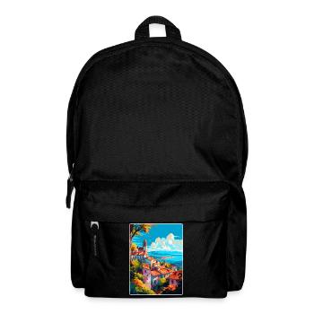 Viana Do Castelo Portugal Vintage Reiseposter - Rucksack - Schwarz - Vorne