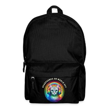 LGBT. Casque sur le monde éteint - Sac à dos - noir - Devant