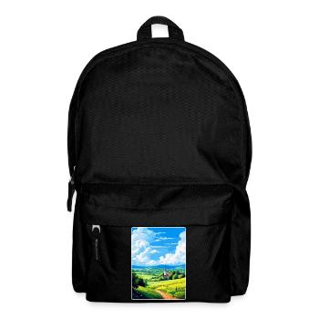 Odenwald Germany Vintage Travel Poster Souvenir - Backpack - black - Front