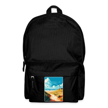 Insel Sylt Deutschland Vintage Reiseplakat Souvenir - Rucksack - Schwarz - Vorne