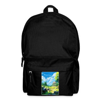 Antikes Olympi Griechenland Vintage Reiseposter WPA - Rucksack - Schwarz - Vorne