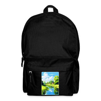Spreewald Deutschland Vintage Reiseplakat Souvenir - Rucksack - Schwarz - Vorne
