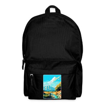 Paklenica Croatie Affiche de voyage vintage souvenir - Sac à dos - noir - Devant