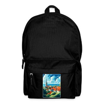 Visby Sweden Vintage Travel Poster WPA Souvenir - Backpack - black - Front