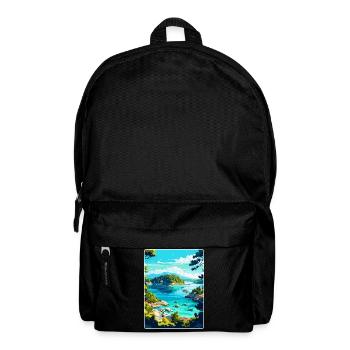 Mljet Nationalpark Kroatien Vintage Reiseplakat - Rucksack - Schwarz - Vorne