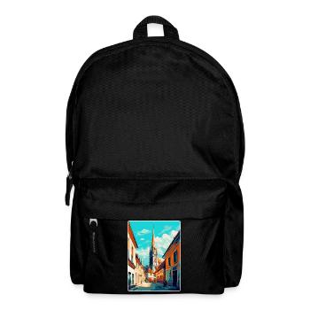 Osijek Kroatien Vintage Reiseplakat Souvenir WPA - Rucksack - Schwarz - Vorne