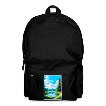 Bialowieza Pologne Affiche de voyage vintage souvenir - Sac à dos - noir - Devant