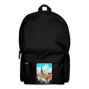 Mikulov République tchèque Affiche de voyage vintage WPA - Sac à dos - noir - Devant