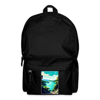 Mljet Kroatien Vintage Reiseposter WPA Souvenir - Rucksack - Schwarz - Vorne