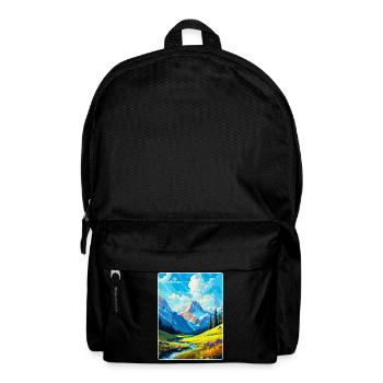 Berge Polen Vintage Reise Poster WPA - Rucksack - Schwarz - Vorne