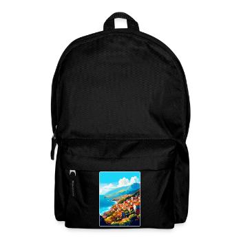 Madère Portugal Affiche de voyage vintage souvenir - Sac à dos - noir - Devant