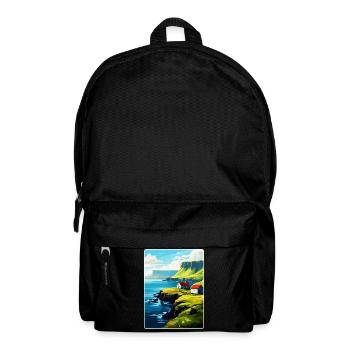 Affiche de voyage vintage des îles Féroé Danemark WPA Art - Sac à dos - noir - Devant