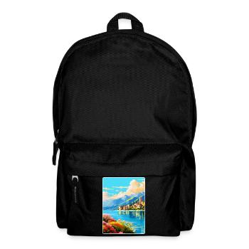 Lake Como Italy Vintage Travel Poster Souvenir WPA - Backpack - black - Front
