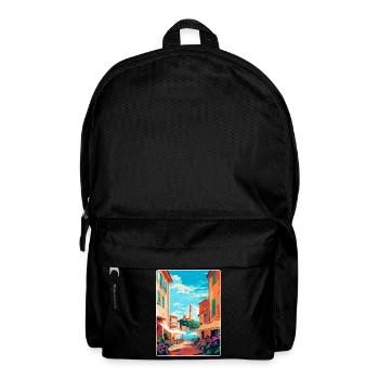 St Tropez France Affiche de voyage vintage souvenir - Sac à dos - noir - Devant