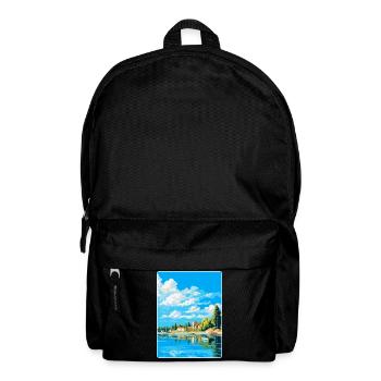 Savonlinna Finlande Affiche de voyage vintage souvenir - Sac à dos - noir - Devant