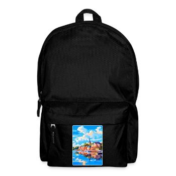 Souvenir de l’affiche de voyage vintage Naantali Finlande - Sac à dos - noir - Devant