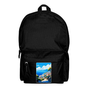 Hydra Greece Vintage Travel Poster WPA Souvenir - Backpack - black - Front