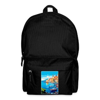 Naples Italy Vintage Travel Poster WPA Souvenir - Backpack - black - Front