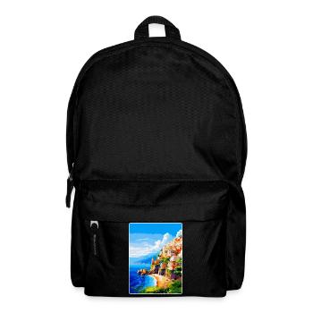 Amalfi Italy Vintage Travel Poster WPA Souvenir - Backpack - black - Front