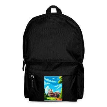 Rom Italien Vintage Reiseplakat Souvenir Souvenir - Rucksack - Schwarz - Vorne
