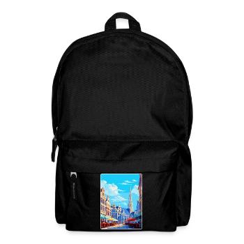 Bruxelles Belgique Poster de voyage vintage souvenir - Sac à dos - noir - Devant