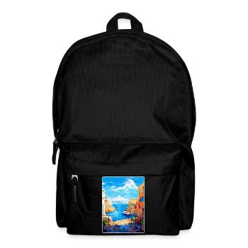 Heraklion Greece Vintage Travel Poster Souvenir - Backpack - black - Front