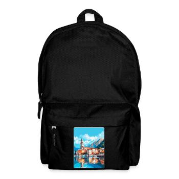 Kotor Montenegro Vintage Poster Souvenir de Voyage - Sac à dos - noir - Devant