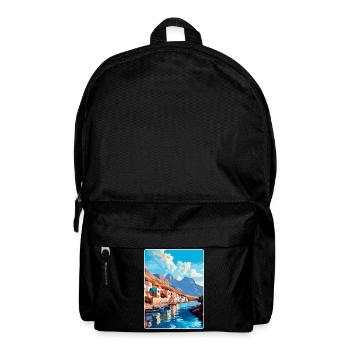 Kalymnos Griechenland Vintage Reise Poster Souvenir WPA - Rucksack - Schwarz - Vorne