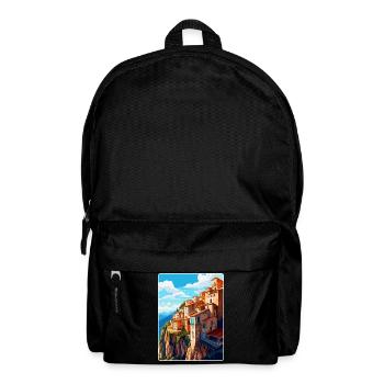 Cuenca Spain Vintage Travel Poster WPA Souvenir - Backpack - black - Front