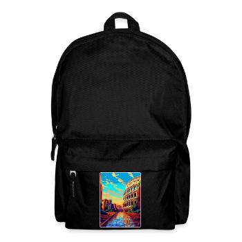 Rom Italien Vintage Reiseplakat Souvenir Souvenir - Rucksack - Schwarz - Vorne