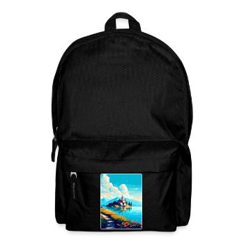 Visovac Kroatien Vintage Reiseplakat Souvenir WPA - Rucksack - Schwarz - Vorne
