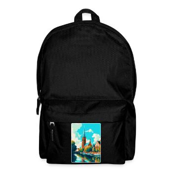 Affiche de voyage vintage de Lübeck Allemagne Souvenir WPA - Sac à dos - noir - Devant