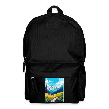 Alpback Autriche Affiche de voyage vintage Souvenir WPA - Sac à dos - noir - Devant