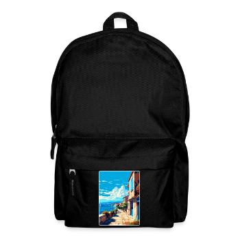 Ayvalik Turkey Vintage Travel Poster Souvenir WPA - Backpack - black - Front