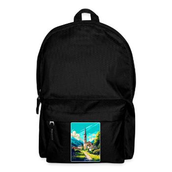 Hallein Autriche Affiche de voyage vintage souvenir WPA - Sac à dos - noir - Devant