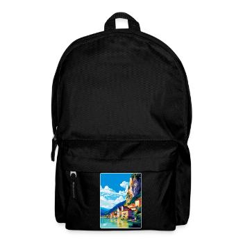 Souvenir de l’affiche de voyage vintage Durnstein Autriche - Sac à dos - noir - Devant
