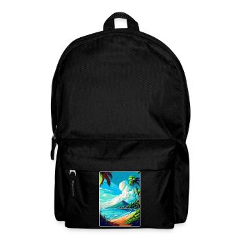 Martinique Caraïbes Vintage Voyage Affiche WPA Art - Sac à dos - noir - Devant