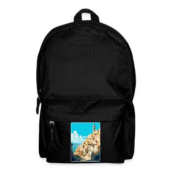 Matera Italy Vintage Travel Poster WPA Souvenir - Backpack - black - Front