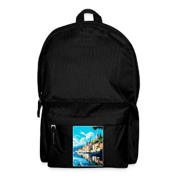 Skradin Kroatien Vintage Reiseplakat Souvenir WPA - Rucksack - Schwarz - Vorne