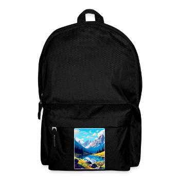 Tatry Pologne Affiche de voyage vintage WPA Souvenir - Sac à dos - noir - Devant