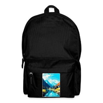 Andermatt Suisse Affiche de voyage vintage WPA - Sac à dos - noir - Devant