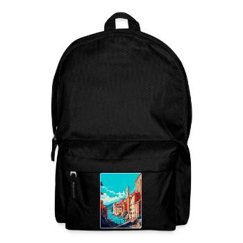 Genoa Italy Vintage Travel Poster WPA Art Souvenir - Backpack - black - Front