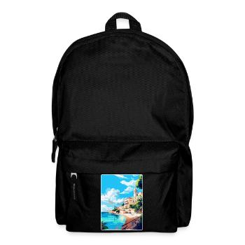 Estoril Portugal Affiche de voyage vintage souvenir - Sac à dos - noir - Devant