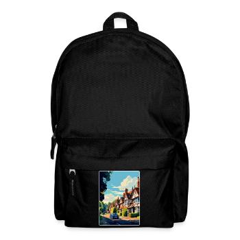 Lindfield Angleterre Royaume-Uni Affiche de voyage vintage WPA Art - Sac à dos - noir - Devant