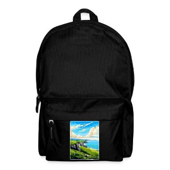 Grand Orme Pays de Galles Royaume-Uni Affiche de voyage vintage souvenir - Sac à dos - noir - Devant