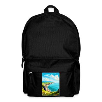 Grand Orme Pays de Galles Royaume-Uni Affiche de voyage vintage souvenir - Sac à dos - noir - Devant