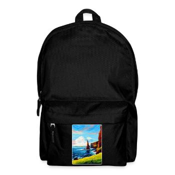 Duncansby Stacks Schottland UK Vintage Reiseposter - Rucksack - Schwarz - Vorne