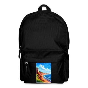 Torquay Cliffs England Uk Vintage Reiseposter - Rucksack - Schwarz - Vorne