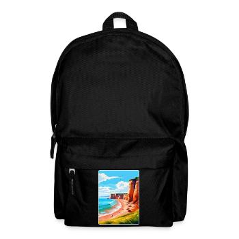 Torquay Cliffs England Uk Vintage Reiseposter - Rucksack - Schwarz - Vorne